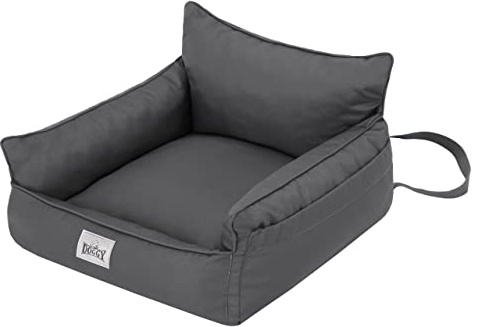 Hundeautositz, Hundebox, Hundebett, Transportboxen, Rückbank, Hundedecke, Hundekörbchen, Katzenbett, für kleine Hunde, Graphit, (57x55x30 cm)