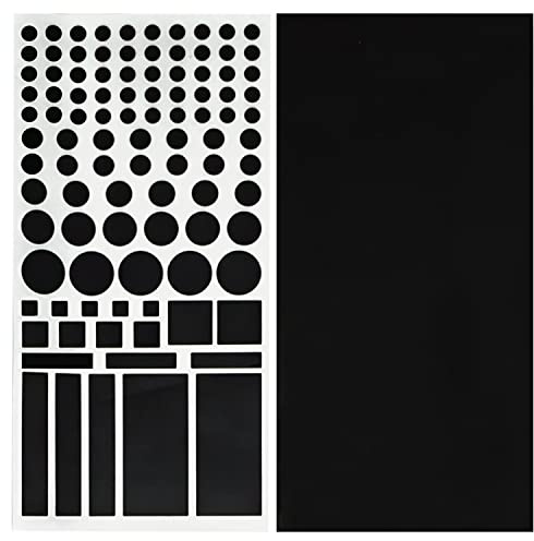 ALLY-MAGIC LED Light Blocking Stickers, 2 Sheets Light Dimming LED Filters for Routers TV, LED Covers Blackout Stickers Dimming 50% ~ 80% of LED Lights Y7ZGTZ (A)