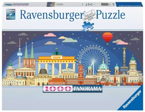 Ravensburger Pussel 17394 natt i Berlin – 1 000 bitar pussel för vuxna och barn från 14 år