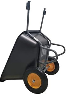 Schubkarre 293L 2-Rad Hof- & Stallkarre Futterkarre KELBERG 400-8 Vollgummi PU GRAU