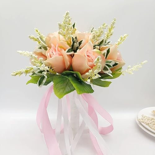 HXSCOO Ramo de Novia Ramo de Novia Flores Artificiales de Seda Ramos de Novia Hortensia Rosas Cala Lirio for Accesorios de Boda (Color : Type 1)