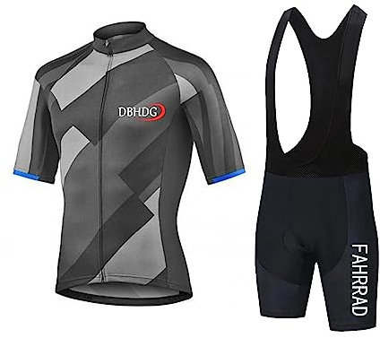 KAISUN Maillot Ciclismo Hombre Verano Ropa Ciclista Conjunto de Bicicleta, MTB Bike Traje de Ciclismo Respirable y Culotte Tirantes con 9D Acolchado de Gel