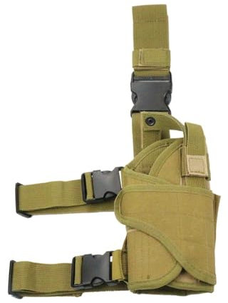 Taktische Beinholster Pistolenholster Oberschenkelholster Halfter, Drop Leg Pistolenholster, Universelle Beinplatte mit Verstellbaren Molle Riemen und Magazintasche für Jagd und Schießen