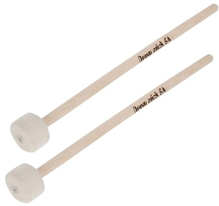 NISHZHU 1 Paar Trommel Mallet Stab Filz Kopf Mallet Pauken Stock GroßE Trommel Hammer Pauken SchläGel für Schlagzeug Instrumente