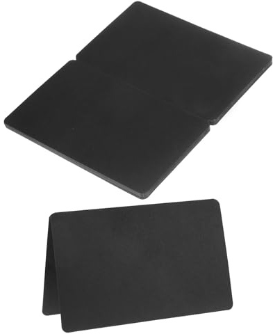 QUARKZMAN 20 Pack Tarjetas de Sitio para Mesa, Tarjetas Imprimibles para Nombres en Configuración de Mesa en Bodas, Cenas, Eventos con Asientos Reservados, Negro