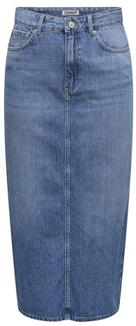 ONLY Onlumi Jupe en Jean pour Femme, Denim Bleu médium, XL