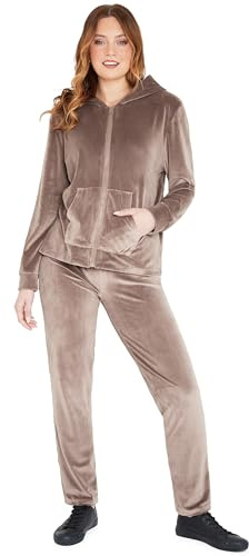 CityComfort Survetement Velours Femme et Ado, Ensemble Sport 2 Pièces Pantalon et Sweat Zippé