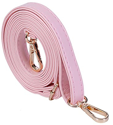 PU justerbar axelrem, läder axelrem bred 1,45 cm väskrem lång 140 cm väskremmar, ersättningsväskor bälte axelrem tillbehör för crossbody väska, axelväska, rosa