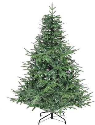 YITAHOME Albero di Natale Artificiale Premium 152 cm, ca. 450 Punte in PE Stampato a Iniezione & PVC, Albero di Natale Realistico con Supporto in Metallo & Telaio Pieghevole, 152 x Φ75 cm