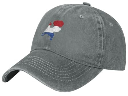 Damen Herren Baseballkappe Niederlande Geländekarte Baseboard Baseballkappe Leicht Baseball Kappe Mütze Atmungsaktiv Denim Hut Für Golf Tennis Angeln