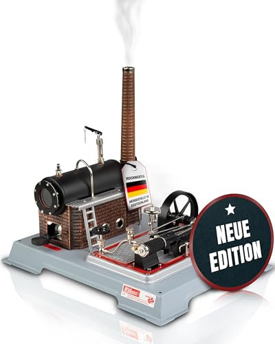 Wilesco Dampfmaschine D16 – Hochwertiges Dampfmaschine Modell mit Messingkessel, Federsicherheitsventil und Dampfpfeife Ideal motor bausatz Geschenk für Sammler und Bastler gleichermaßen, Steam Engine