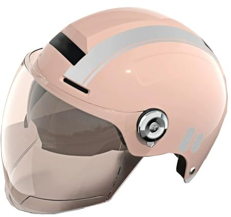 retrò Casco Scodella Portatile Mezzi Caschi Jet, Mezzo Casco da Motociclista Vintage Caschi Caschi Casco A Scodella Scooter Motorino ECE Omologato Mezzo Elmetto da Moto retrò