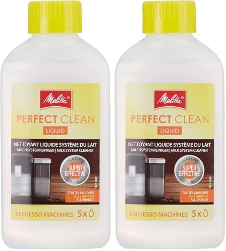 Melitta Nettoyant Liquide de Système de Lait, Pour Machines à Café Automatiques, 250 ml (Lot de 2)