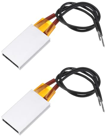 QUARKZMAN 2 Piezas Elemento Calefactor PTC Placa Calefactora PTC AC DC 220V | Calentador, Carcasa Aluminio Cerámica, Película de Poliamida, 4W-90W, 100°C