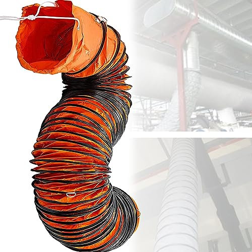 Flexibler PVC-Lüftungsschlauch, feuerfest, 200 mm Durchmesser, 10 m Länge, für Gebläse, Abluftventilatorsysteme, Luftstrom-Belüftungslösungen