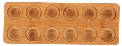 Vassoio per Uova in Legno a 12 Fori, Semplice ed Elegante | Legno, Design Estetico e Pratico, Tocco Morbido e Confortevole, Uso Multifunzione