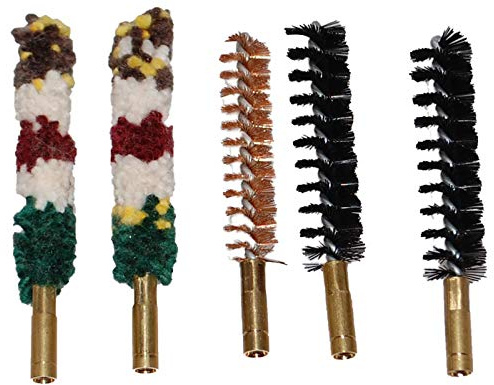 Flachberg Set di spazzole per la pulizia delle armi, 7,62 mm/7,65 mm/.308/.30-06, filettatura interna 1/8 (5 pezzi) | Set di spazzole da corsa per boccole e ripetitori