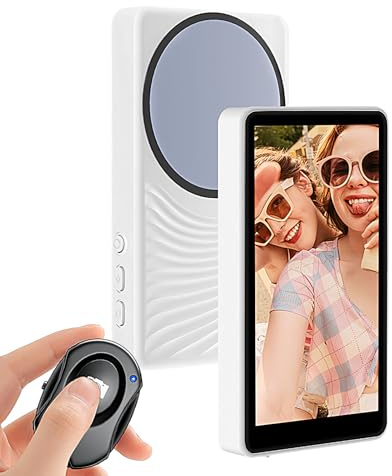 Genérico Vlog Selfie Monitor Screen, Magnetic Phone Mirror, 4.09x2.36x0.39 Inches, Lightweight Smartphone Mount, Portable Travel Gadget, Back Camera Recording for Indoor Outdoor Vlogging Accessory