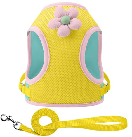 Pettorina per cuccioli, imbracatura per cani Harrnes | riflettente per gatti | Forniture traspiranti per animali domestici, cinghie per cuccioli in stile cartone animato, per viaggi