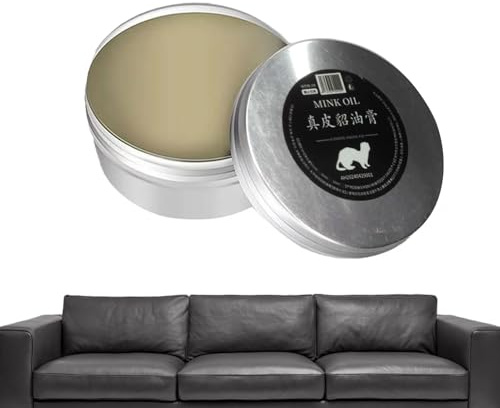 Leather Conditioner Cream | Natural Leather Recoloring Balm With Mink Oil | Leathers Care Refurbishing Cream | Restoring Leathers Furniture For Saddles, Shoes, Sofas, Car Interiors, Bags, Clothing