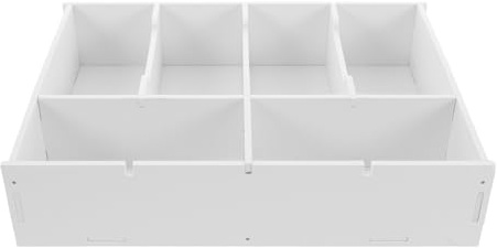DOITOOL Cash Box with Dividers Multi Compartment Cash Box Money Divider for Tray and Register Plastic Money Holder Organiser for Coins Bills Office Desk and Drawer