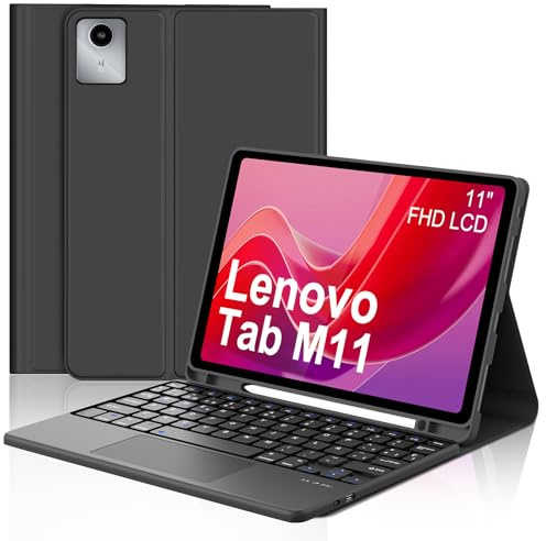 JADEMALL Tastiera con Trackpad per Lenovo Tab M11 11 2024 | Italiano QWERTY Tastiera Bluetooth Magnetica Staccabile con Touchpad per Tablet Lenovo M11 2024 11 Pollici, Nero