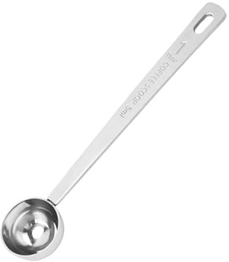 Cucharas Medidoras de Café Cuchara medidora de acero inoxidable duradera for mezclar café en polvo, espesar, 5/10/15/20/30 ml, 1 unidad(Silver-5ML)