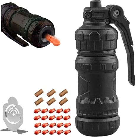 Anti Stress Spielzeug Pistole, Spielzeugpistole Aus Metall Mit 20 Soft Bullet Mehrere Spielmodi Soft Bullet Guns Toy with Mini-Stahlscheibe, Zum Sammeln/Verschenken (Black)