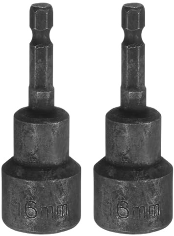 QUARKZMAN 2 Pezzi 1/4 Alesaggio Esagonale 16mm Presa Magnetica Esagonale Lunghezza 65mm Punta A Impatto CR-V Acciaio Sgancio Rapido Per Trapano A Impatto Set Dadi