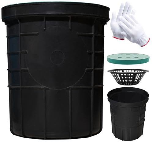 Large Drainage Catch Basin with Fiber Glass Grate, French Drain Catch Basin for Patios, Downspouts, Lawns, Municipal Plumbing（DIY Storm Drain Box） (12.9x11.4x14.9 in)