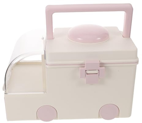 STAHAD Boîte Médicale Portable Grosse Capacité 30x20x18 Cm, Étui à Pharmacie en Plastique Robuste, Trousse de Premiers Secours avec Poignée pour Urgence à Domicile et Rangement Familial
