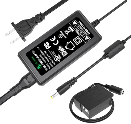Gonine DMW-DCC8 Dummy Battery DMW-AC8 Camera Power Suply Adapter Kit, Compatible with Panasonic Lumix DMC-FZ200 DMC-FZ1000 DMC-GH2 DMC-G5 DMC-G6 DMC-G7 GX8 G85.