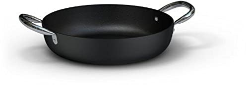 Ballarini Professionale 6008.32 Tegame con 2 Manici da Induzione, Alluminio, Nero, 32 cm