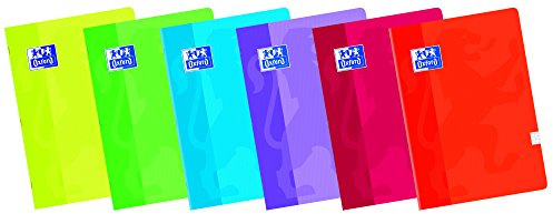 Oxford 100101228 Notizbuch, 48 Blatt, A4, kariert, 4 x 4 mm, mit Rand