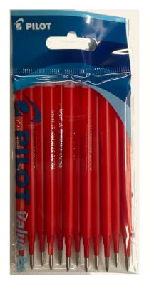 Pilot FriXion Ball Tintenroller 0,7 Ersatzminen Nachfüllminen | 4 Set á 3 Stk Rot