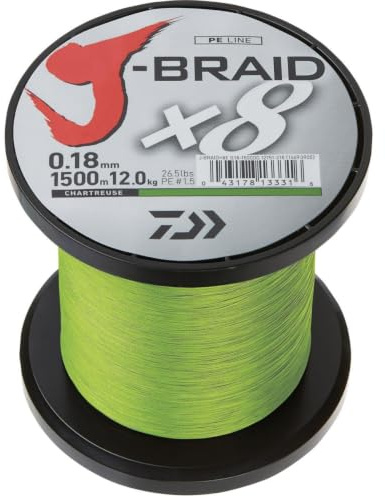 Daiwa J-Braid X8, 1500m Chartreuse - geflochtene Angelschnur