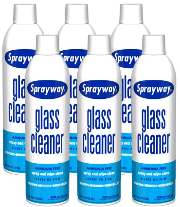 Sprayway Glass Cleaner with Foaming Spray for a Streak-Free Shine for Home and Automotive Use, 19 oz., Pack of 6