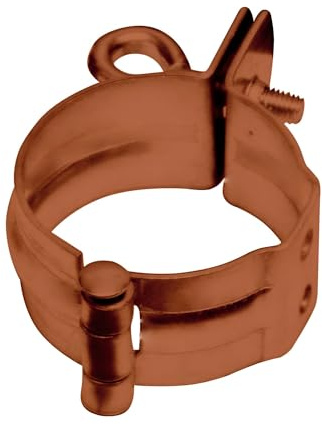 INEFA Rohrschelle für Schraubmontage DN75 / 75mm Braun | Kunststoffbeschichteter Stahl, Fallrohr Befestigung, Dachrinnenzubehör