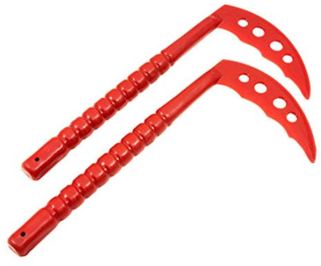 Proforce Plastic Kama - Rojo (hoja de 13.5 pulgadas de largo y 7 pulgadas), paquete de 2