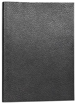 Quaderno Convivium in vera pelle, libro ospiti per pranzi e cene - cm 17 x 24 (Nero)