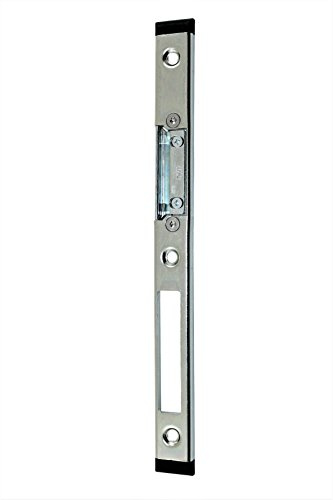 GU BKS Secury Haustür Schließblech mit AT-Stück Rechts 232x20x6mm mit U-Stulp, Stahl verzinkt, Silber Hell Verzinkt, Türschließer