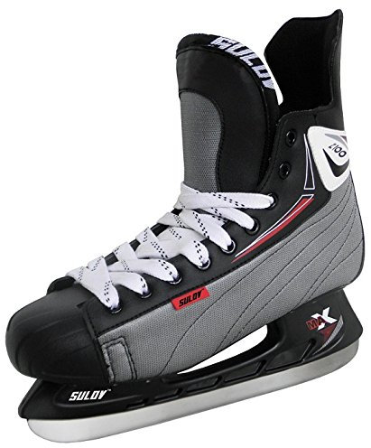 SULOV Herren Eishockey Schlittschuhe, Schwarz, 44, Z100-13.1