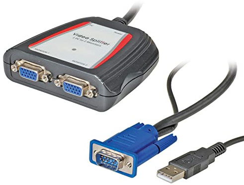 Value Divisor de vídeo VGA portátil, 2 vías, 250MHz