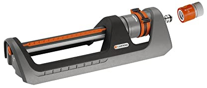 Gardena Premium Viereckregner 250: Rasensprenger zur Bewässerung von rechteckigen und quadratischen Flächen von 105 - 250 m², Reichweite 7 -17 m, mit modernem und robustem Design (8151-20)