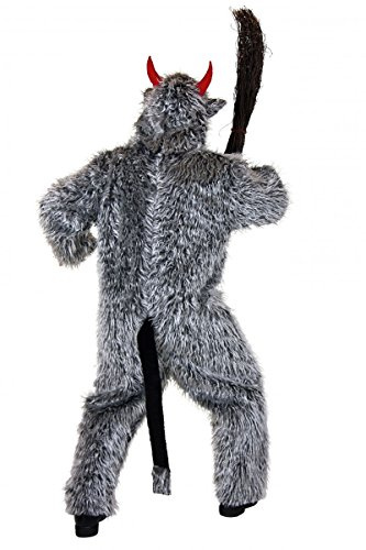 Festartikel Hirschfeld Teufel (Krampus): Overall und Haubenmaske, Rot