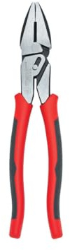 Crescent CCA20509 Pivot Pro Compound Action Linesman's/Combination Plier with Dual Material Handles, Red, 229 mm/9-Inch