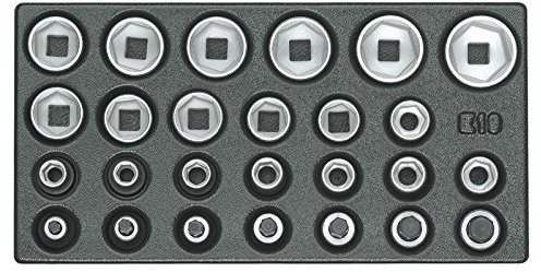 GEDORE Satz Steckschlüsseleinsätze 1/2', 6-kant, in 1/3 Es-Modul, 1 Stück, 1500 ES-19
