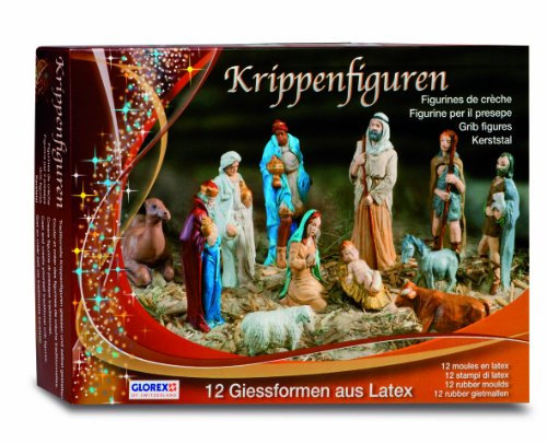 GLOREX 6 9603 90 Latex Krippenfiguren Set, Mehrfarbig, 31 x 22 x 6,5 cm
