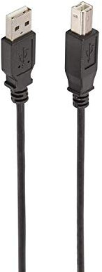 Ewent Cavo Stampante USB 2.0 Nero, 5 Metri, Tibo A Maschio a Tipo B Maschio