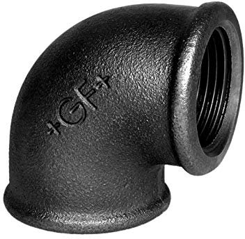 Georg Fischer GF-90 ELBOW FXF 90DEG (BLACK) 1/4 inch Malleable Iron fittings